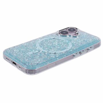 iPhone 16 MagSafe-kompatibel Glitter Pailletter Epoxy Cover - Lysegrøn