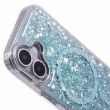 iPhone 16 MagSafe-kompatibel Glitter Pailletter Epoxy Cover - Lysegrøn