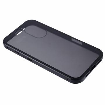 iPhone 16 Magnetisk Cover med Hærdet Glas - Privatliv - Sort