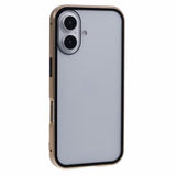 iPhone 16 Magnetisk Cover med Hærdet Glas - Privatliv - Guld