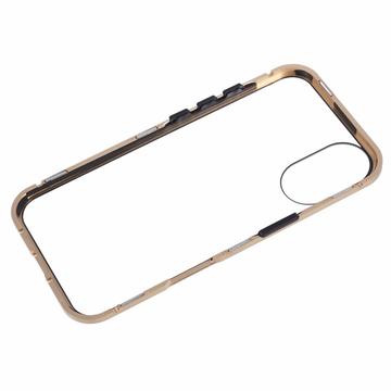iPhone 16 Magnetisk Cover med Hærdet Glas - Privatliv - Guld