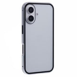 iPhone 16 Magnetisk Cover med Hærdet Glas - Privatliv - Sølv