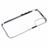 iPhone 16 Magnetisk Cover med Hærdet Glas - Privatliv - Sølv