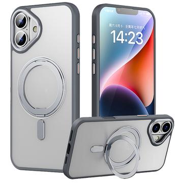 iPhone 16 Magnetisk Stativ Hybrid Cover - grå