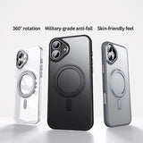 iPhone 16 Magnetisk Stativ Hybrid Cover - grå