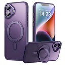 iPhone 16 Magnetisk Stativ Hybrid Cover - Lilla