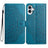 iPhone 16 Mandala Series Etui med Pung - Blå