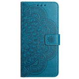 iPhone 16 Mandala Series Etui med Pung - Blå