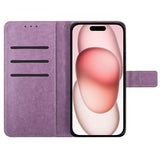 iPhone 16 Mandala Series Etui med Pung - Lilla