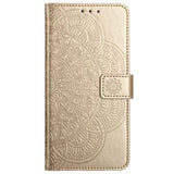 iPhone 16 Mandala Series Etui med Pung - Guld