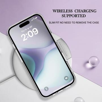 iPhone 16 Marmormønster Galvaniseret IMD TPU Cover - Pink
