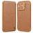 iPhone 16 Nillkin Qin Prop Flip Cover - Brun