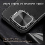 iPhone 16 Nillkin Qin Prop Flip Cover - Brun
