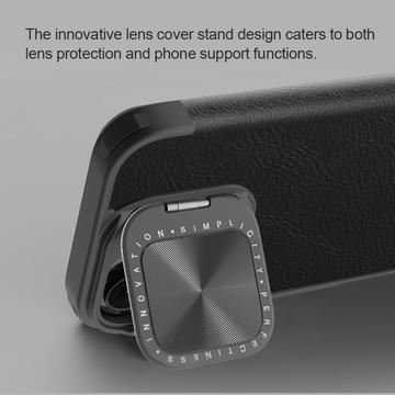 iPhone 16 Nillkin Qin Prop Flip Cover - Brun