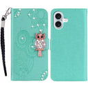 iPhone 16 Ugle Rhinsten Pung - Cyan