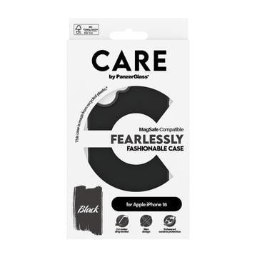iPhone 16 PanzerGlass Care Fearlessly Fashionable Cover - MagSafe-kompatibel - Sort