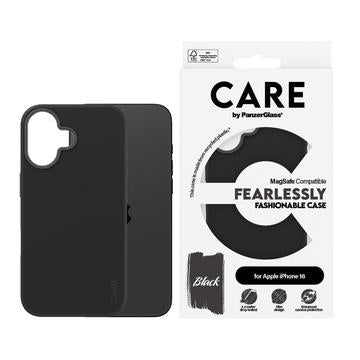 iPhone 16 PanzerGlass Care Fearlessly Fashionable Cover - MagSafe-kompatibel - Sort