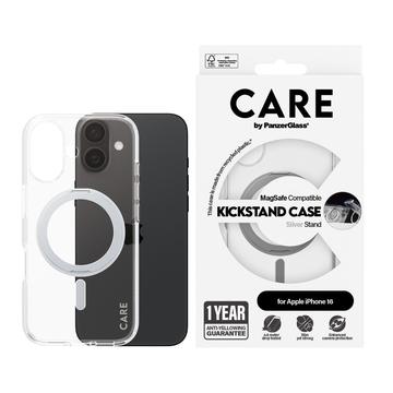 iPhone 16 PanzerGlass Care Kickstand Cover - MagSafe-kompatibel - Sølv