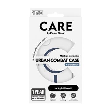 iPhone 16 PanzerGlass Care Transparent Urban Combat Cover - MagSafe-kompatibel - Blå
