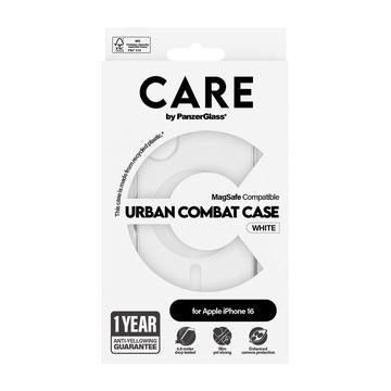 iPhone 16 PanzerGlass Care Transparent Urban Combat Cover - MagSafe-kompatibel - Hvid