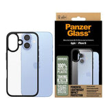 iPhone 16 PanzerGlass HardCase Cover - sort/gennemsigtig