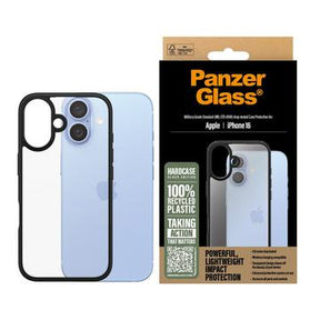 iPhone 16 PanzerGlass HardCase Cover - sort/gennemsigtig