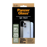 iPhone 16 PanzerGlass HardCase Cover - sort/gennemsigtig