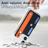 iPhone 16 plastiketui CY1 - kortplads, armbånd, støtte - sort