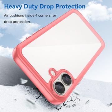iPhone 16 Plus Anti-Shock Hybrid Cover - Rød