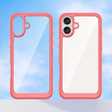 iPhone 16 Plus Anti-Shock Hybrid Cover - Rød