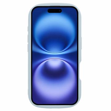 iPhone 16 Plus Candy Color Wavy TPU Cover - babyblå
