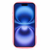 iPhone 16 Plus Candy Color Wavy TPU Cover - Hot Pink