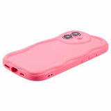 iPhone 16 Plus Candy Color Wavy TPU Cover - Hot Pink