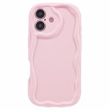 iPhone 16 Plus Candy Color Wavy TPU Cover - Pink