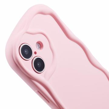 iPhone 16 Plus Candy Color Wavy TPU Cover - Pink