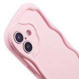 iPhone 16 Plus Candy Color Wavy TPU Cover - Pink