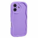 iPhone 16 Plus Candy Color Wavy TPU Cover - Lilla