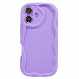 iPhone 16 Plus Candy Color Wavy TPU Cover - Lilla