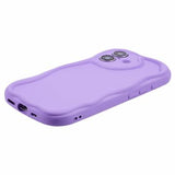 iPhone 16 Plus Candy Color Wavy TPU Cover - Lilla