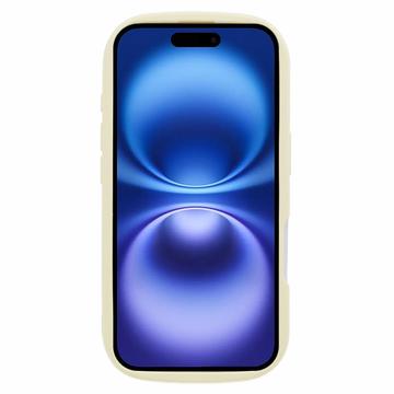 iPhone 16 Plus Candy Color Wavy TPU Cover - Gul
