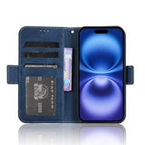 iPhone 16 Plus Kortholder Pung Etui - Blue