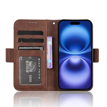 iPhone 16 Plus Kortholder Pung Etui - Brun