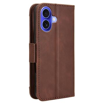 iPhone 16 Plus Kortholder Pung Etui - Brun