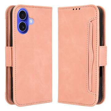iPhone 16 Plus Kortholder Pung Etui - Pink