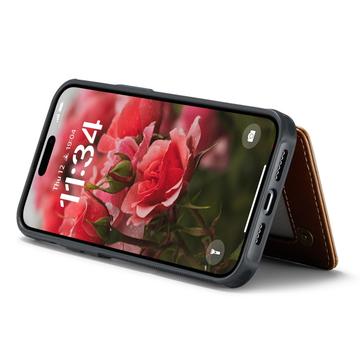 iPhone 16 Plus Caseme C22-etui RFID-kortpung - brun