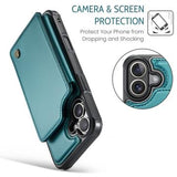 iPhone 16 Plus Caseme C22-etui RFID-kortpung - grøn