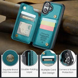 iPhone 16 Plus Caseme C22-etui RFID-kortpung - grøn