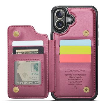 iPhone 16 Plus Caseme C22-etui RFID-kortpung - rød