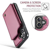 iPhone 16 Plus Caseme C22-etui RFID-kortpung - rød