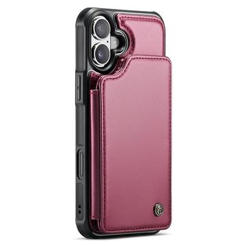 iPhone 16 Plus Caseme C22-etui RFID-kortpung - rød